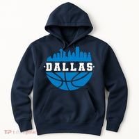 Dallas Basketball City Skyline Hoodie thumb 0