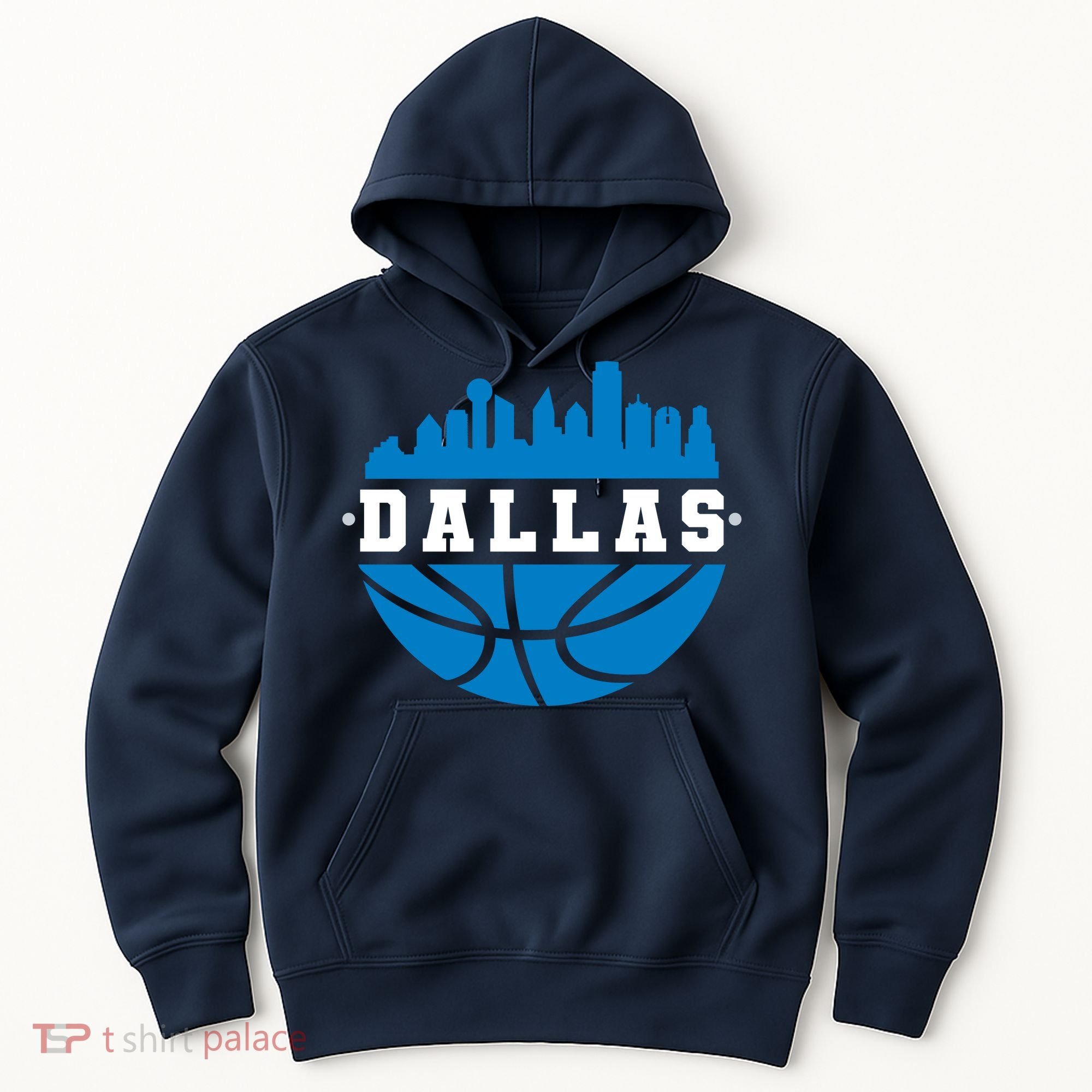 Dallas Basketball City Skyline Hoodie