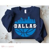 Dallas Basketball City Skyline Sweatshirt thumb 2