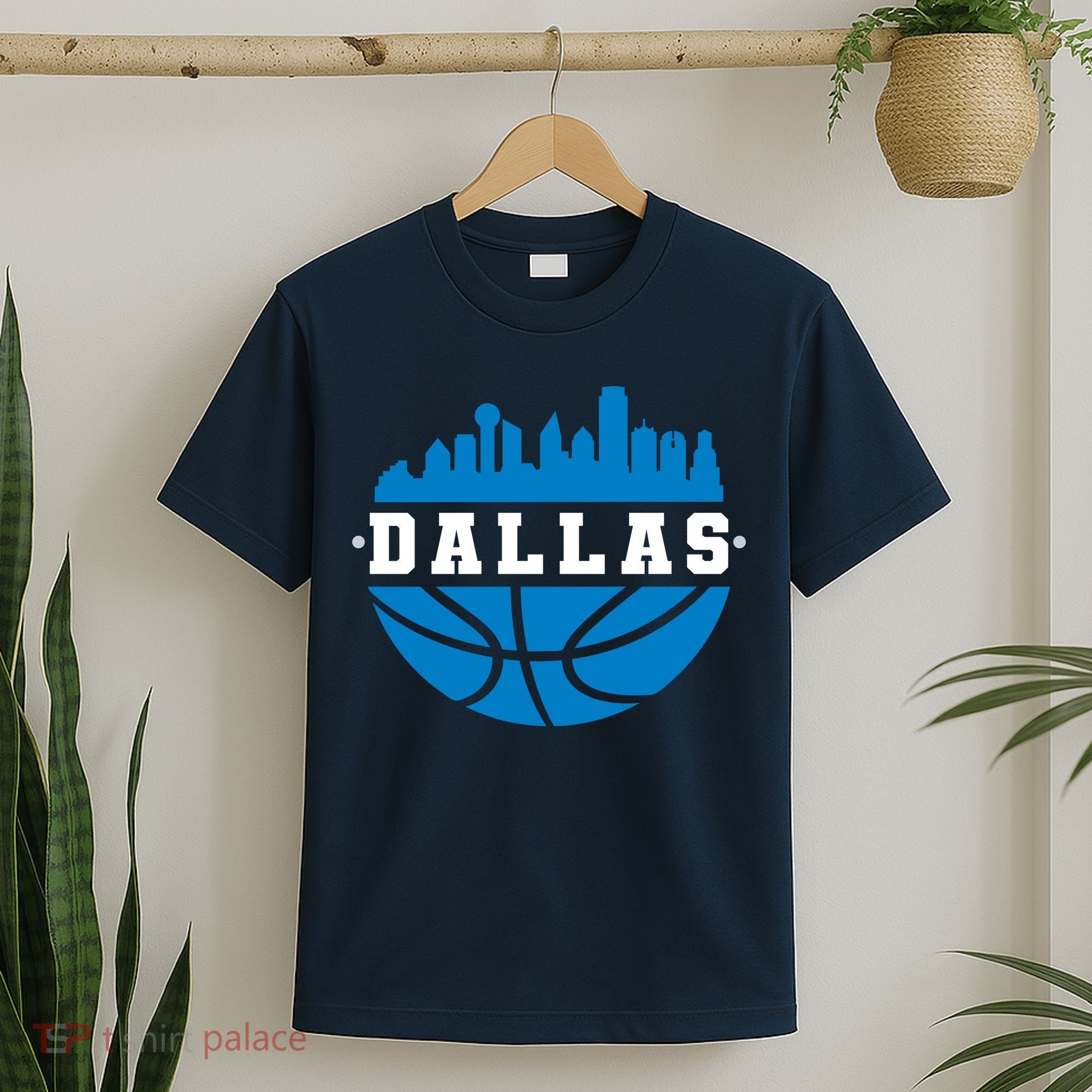 Dallas Basketball City Skyline T-Shirt