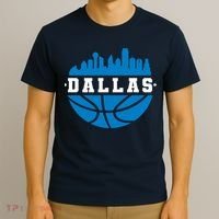 Dallas Basketball City Skyline T-Shirt thumb 3