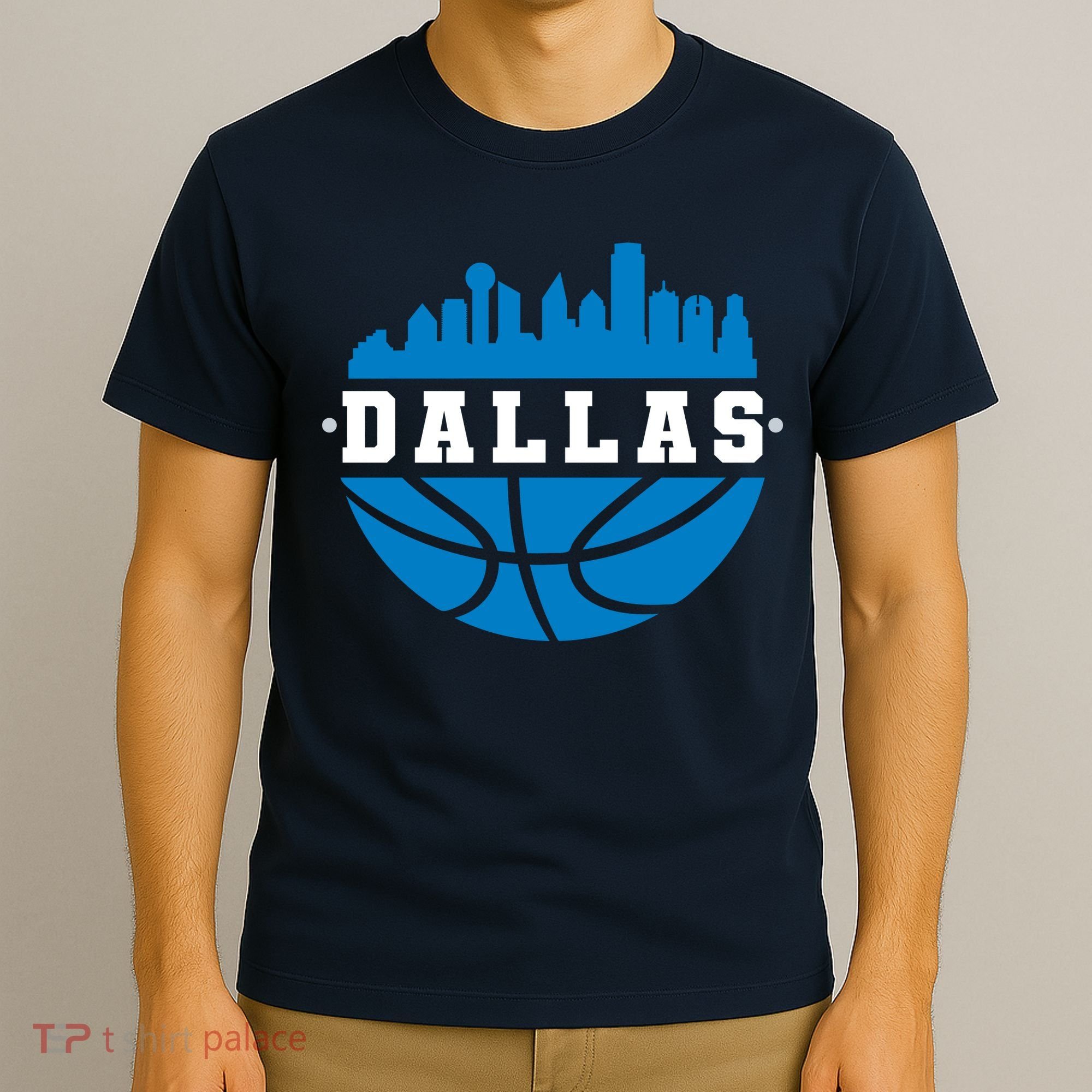 Dallas Basketball City Skyline T-Shirt