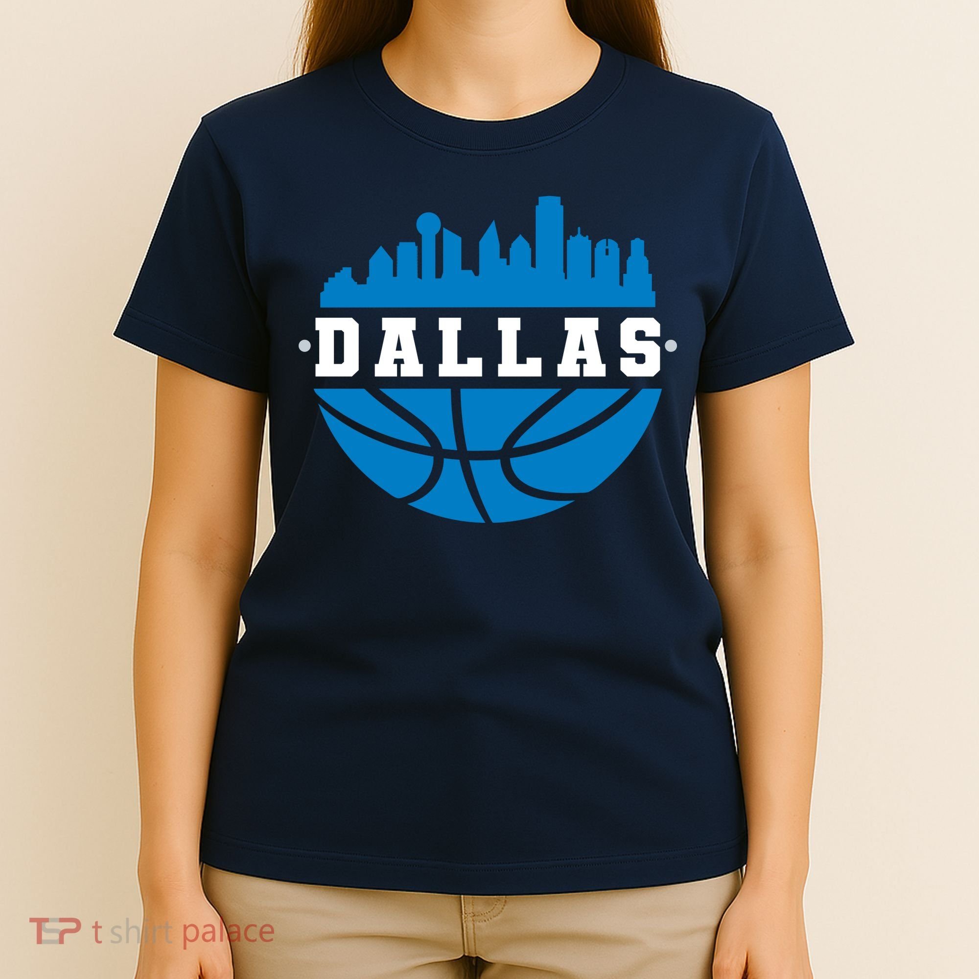 Dallas Basketball City Skyline T-Shirt