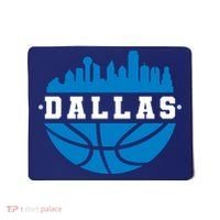 Dallas Basketball City Skyline Mousepad thumb 0