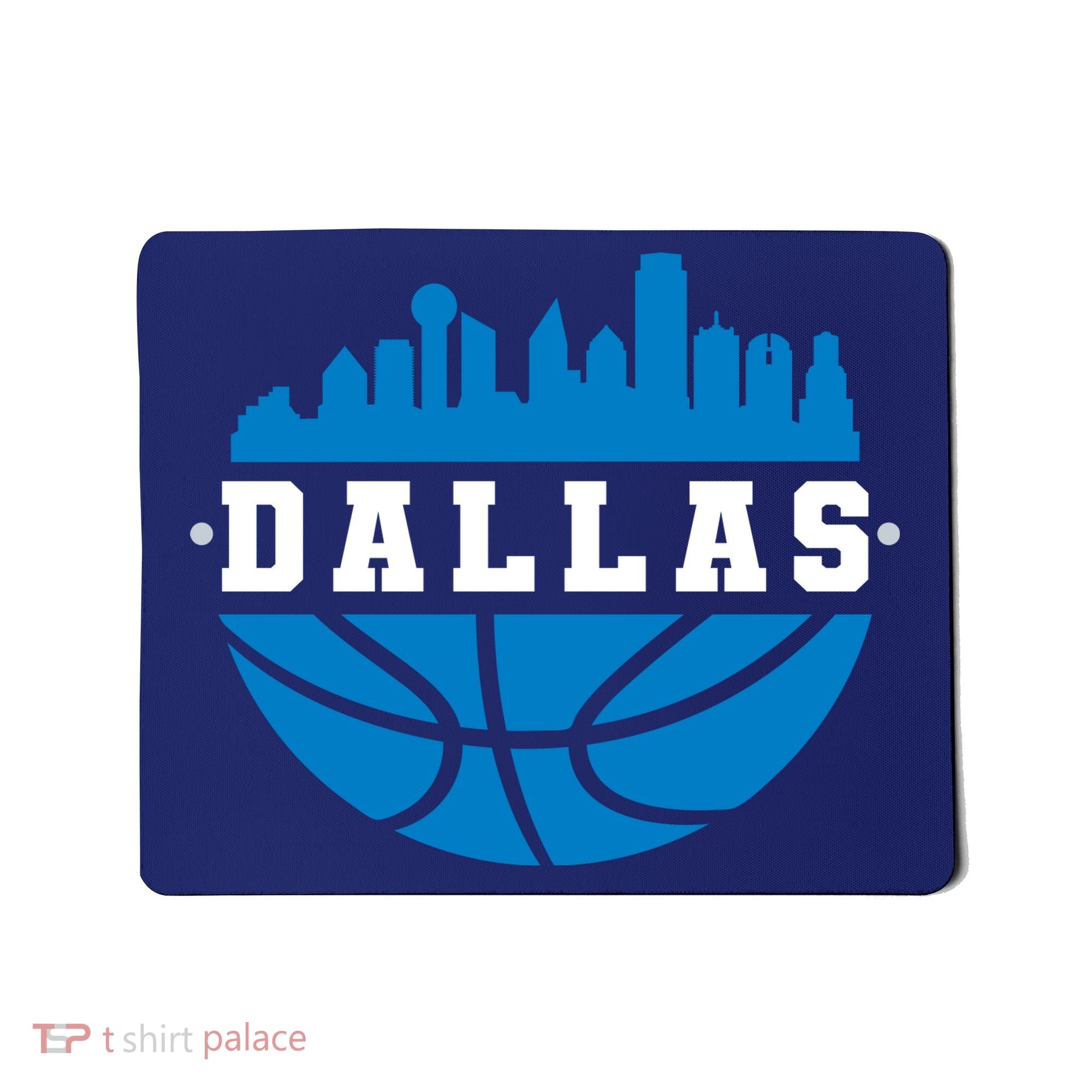 Dallas Basketball City Skyline Mousepad