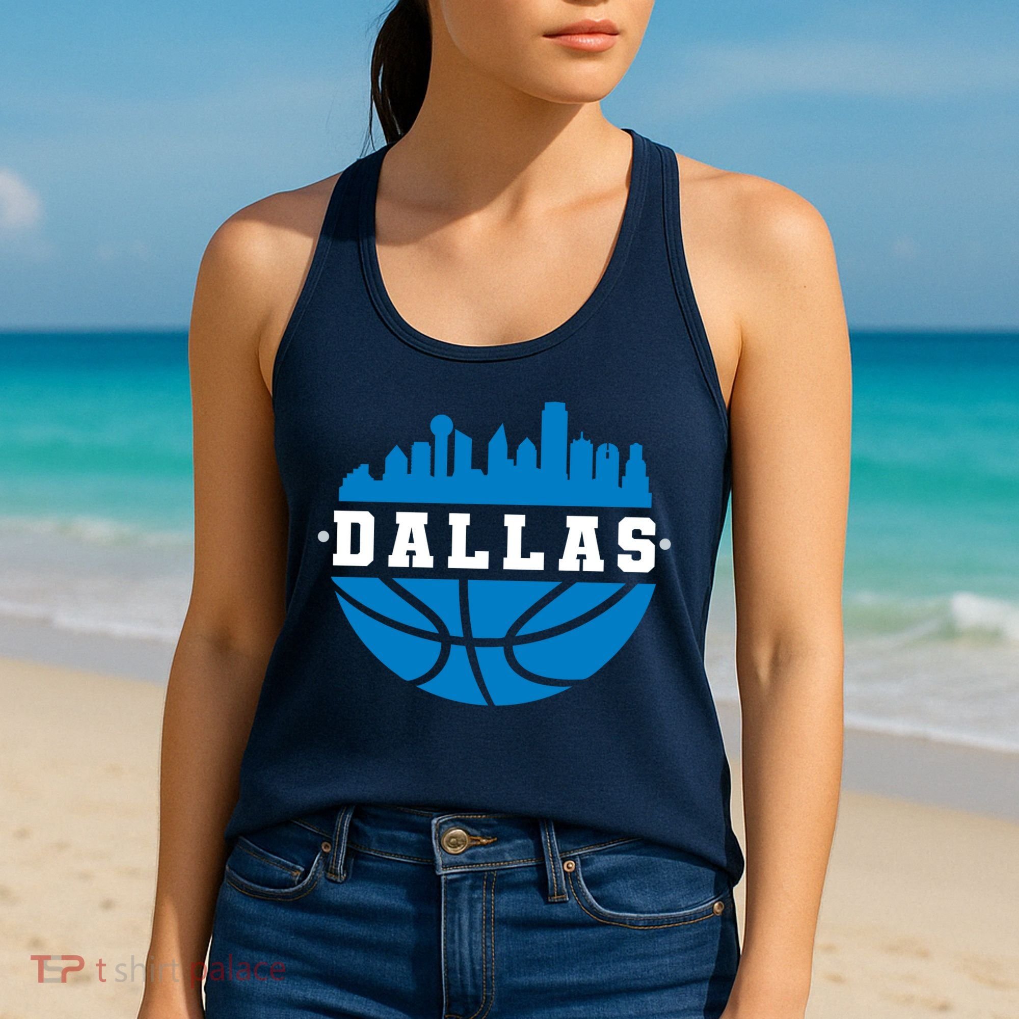 Dallas Basketball City Skyline Women's Tank Top