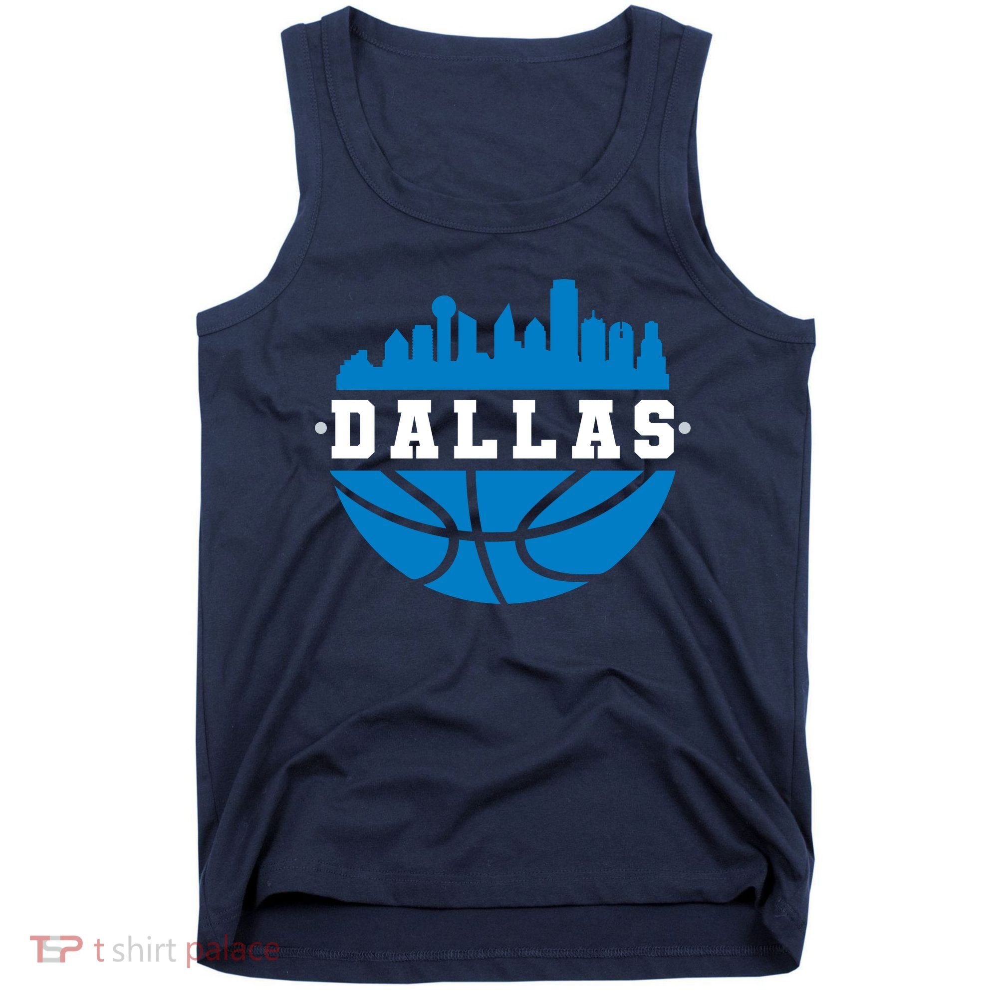 Dallas Basketball City Skyline Tank Top
