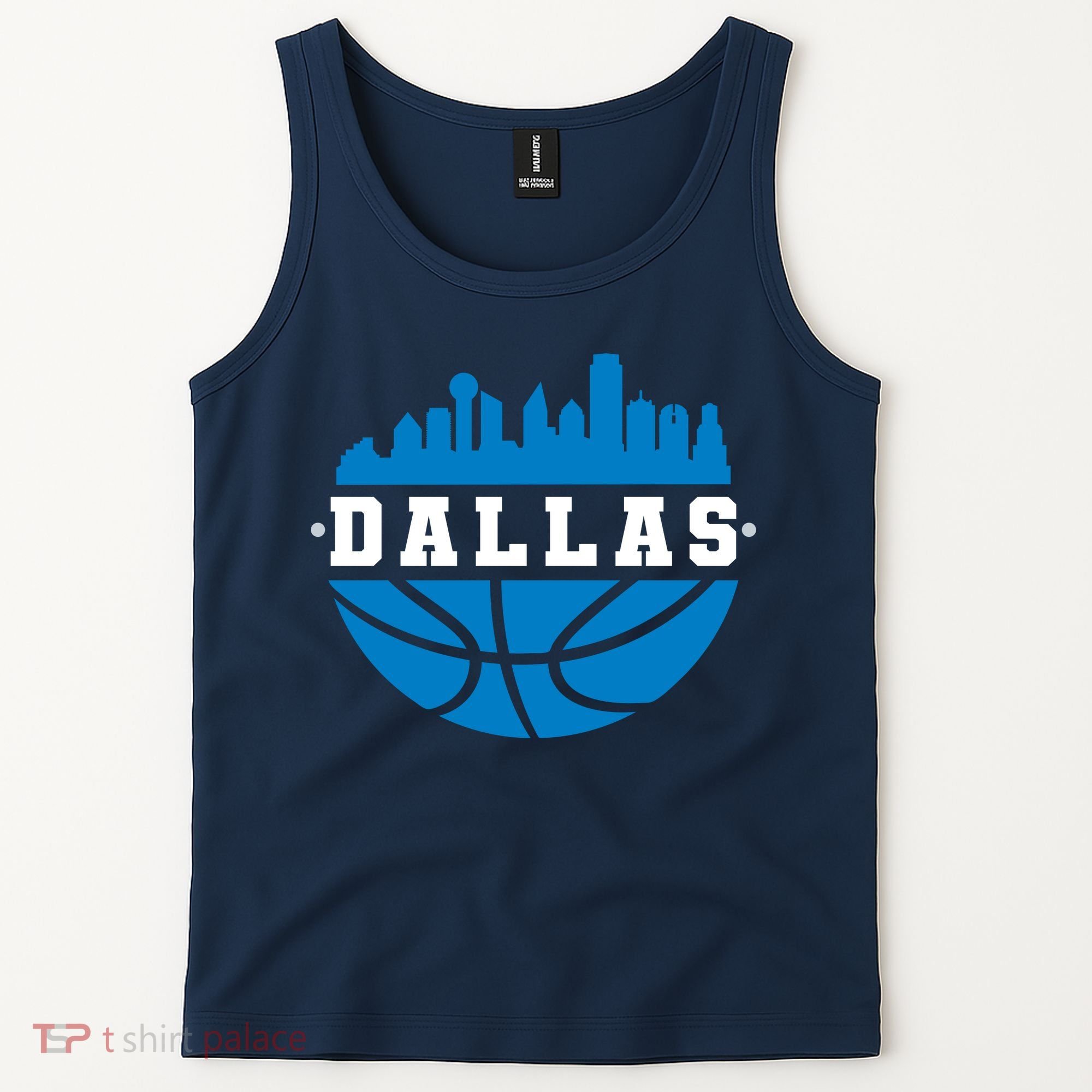 Dallas Basketball City Skyline Tank Top