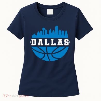 Dallas Basketball City Skyline Women's T-Shirt