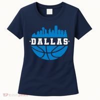 Dallas Basketball City Skyline Women's T-Shirt thumb 0