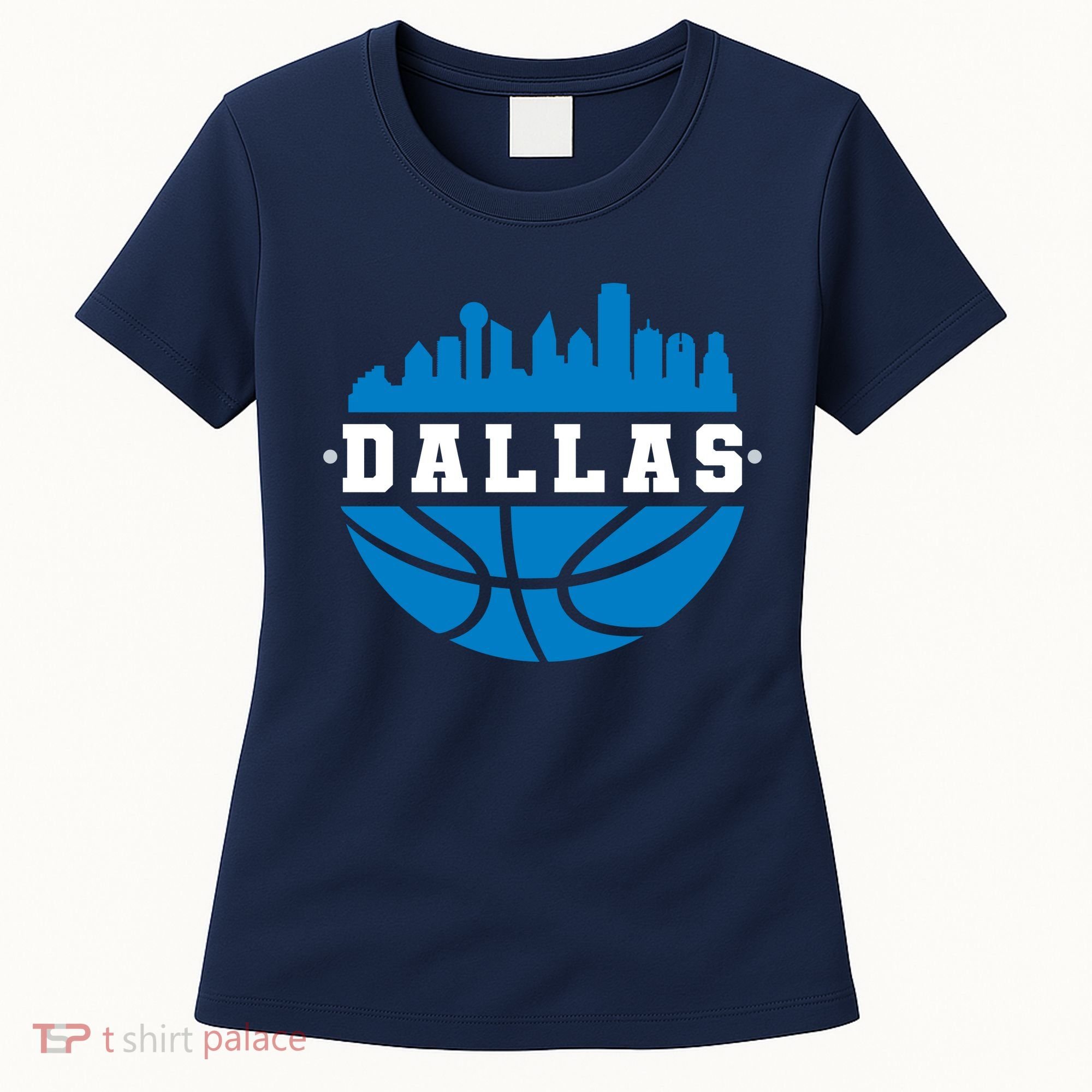 Dallas Basketball City Skyline Women's T-Shirt