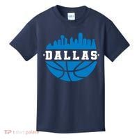 Dallas Basketball City Skyline Kids T-Shirt thumb 0