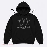 Dry Bones Come Alive Funny Skeleton Dancing Hoodie thumb 0