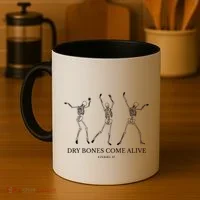 Dry Bones Come Alive Funny Skeleton Dancing Coffee Mug thumb 4