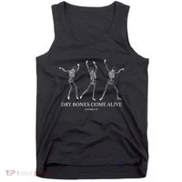 Dry Bones Come Alive Funny Skeleton Dancing Tank Top thumb 0