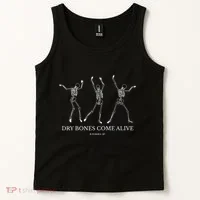 Dry Bones Come Alive Funny Skeleton Dancing Tank Top thumb 2