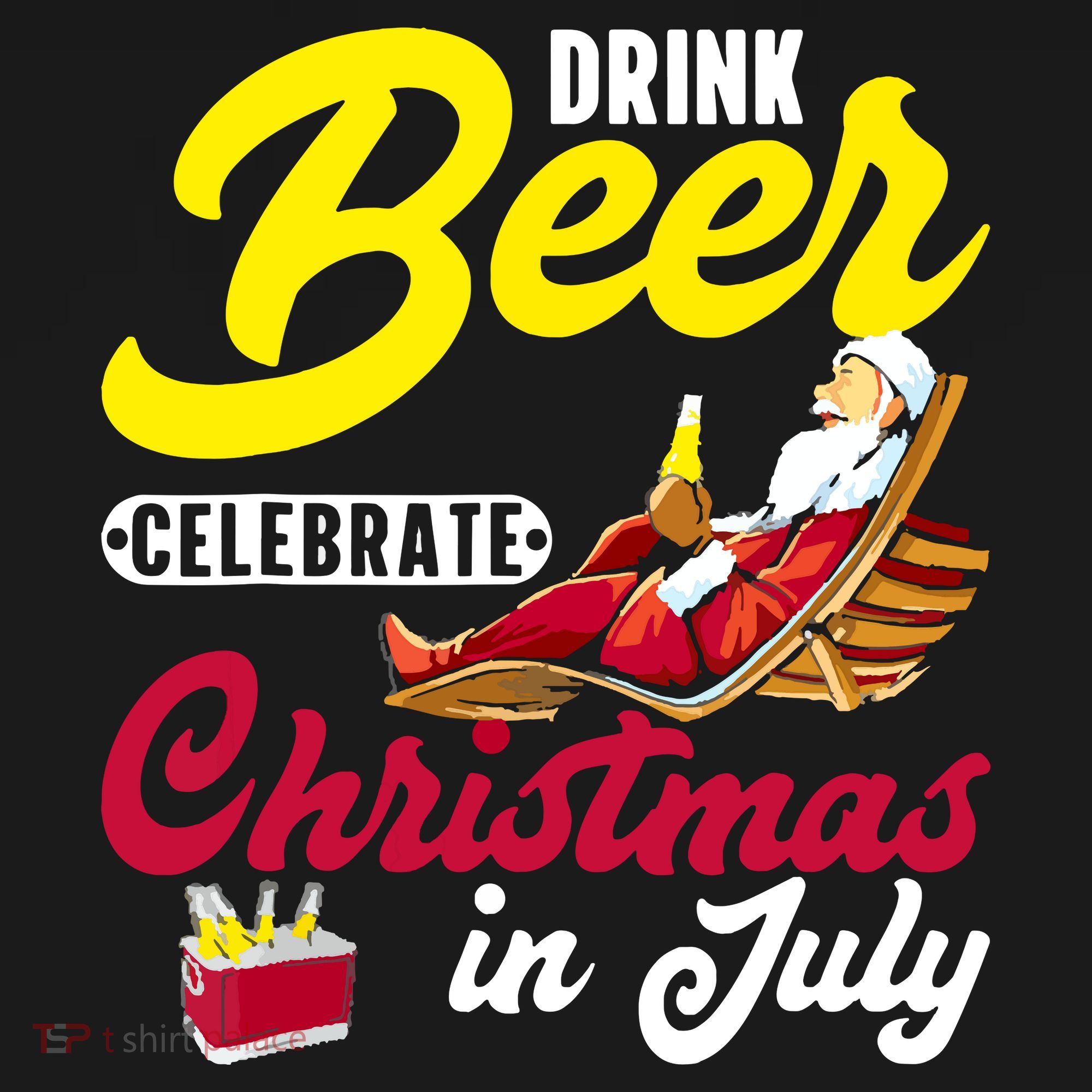 Drink Beer Celebrate Christmas In July, Summer Paradise Long Sleeve Shirt