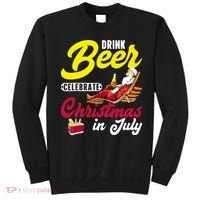 Drink Beer Celebrate Christmas In July, Summer Paradise Sweatshirt thumb 0