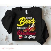 Drink Beer Celebrate Christmas In July, Summer Paradise Sweatshirt thumb 2
