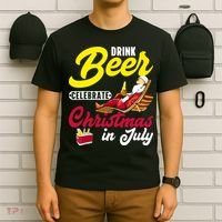 Drink Beer Celebrate Christmas In July, Summer Paradise T-Shirt thumb 6
