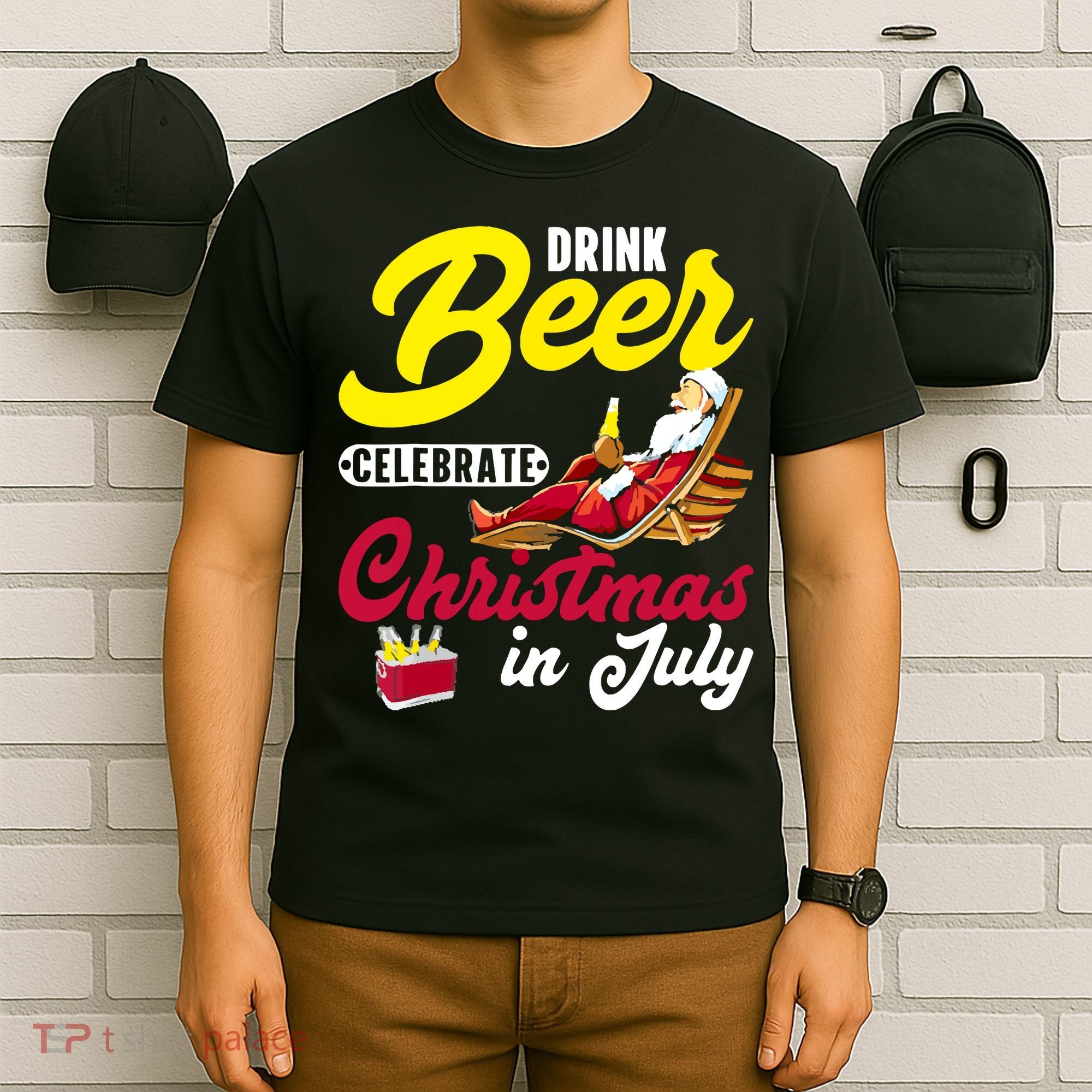 Drink Beer Celebrate Christmas In July, Summer Paradise T-Shirt