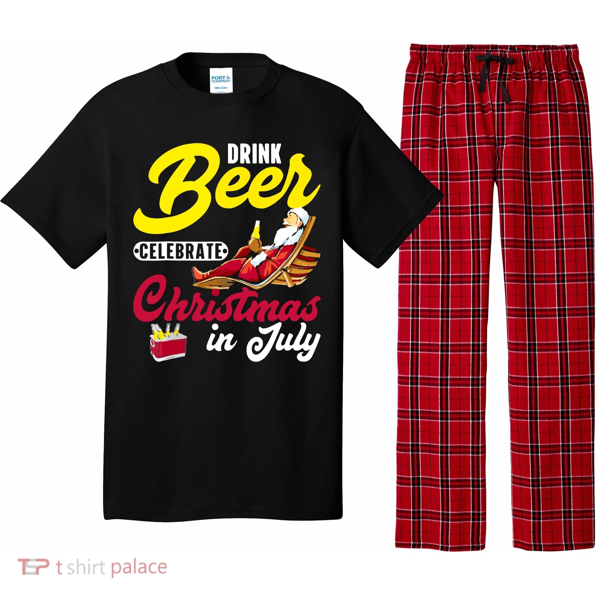 Drink Beer Celebrate Christmas In July, Summer Paradise Pajama Set