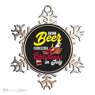 Drink Beer Celebrate Christmas In July, Summer Paradise Ornament