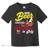 Drink Beer Celebrate Christmas In July, Summer Paradise Toddler T-Shirt thumb 0