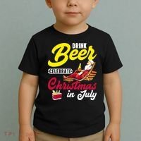 Drink Beer Celebrate Christmas In July, Summer Paradise Toddler T-Shirt thumb 2