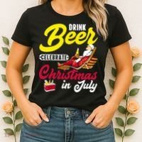 Drink Beer Celebrate Christmas In July, Summer Paradise Women's T-Shirt thumb 2