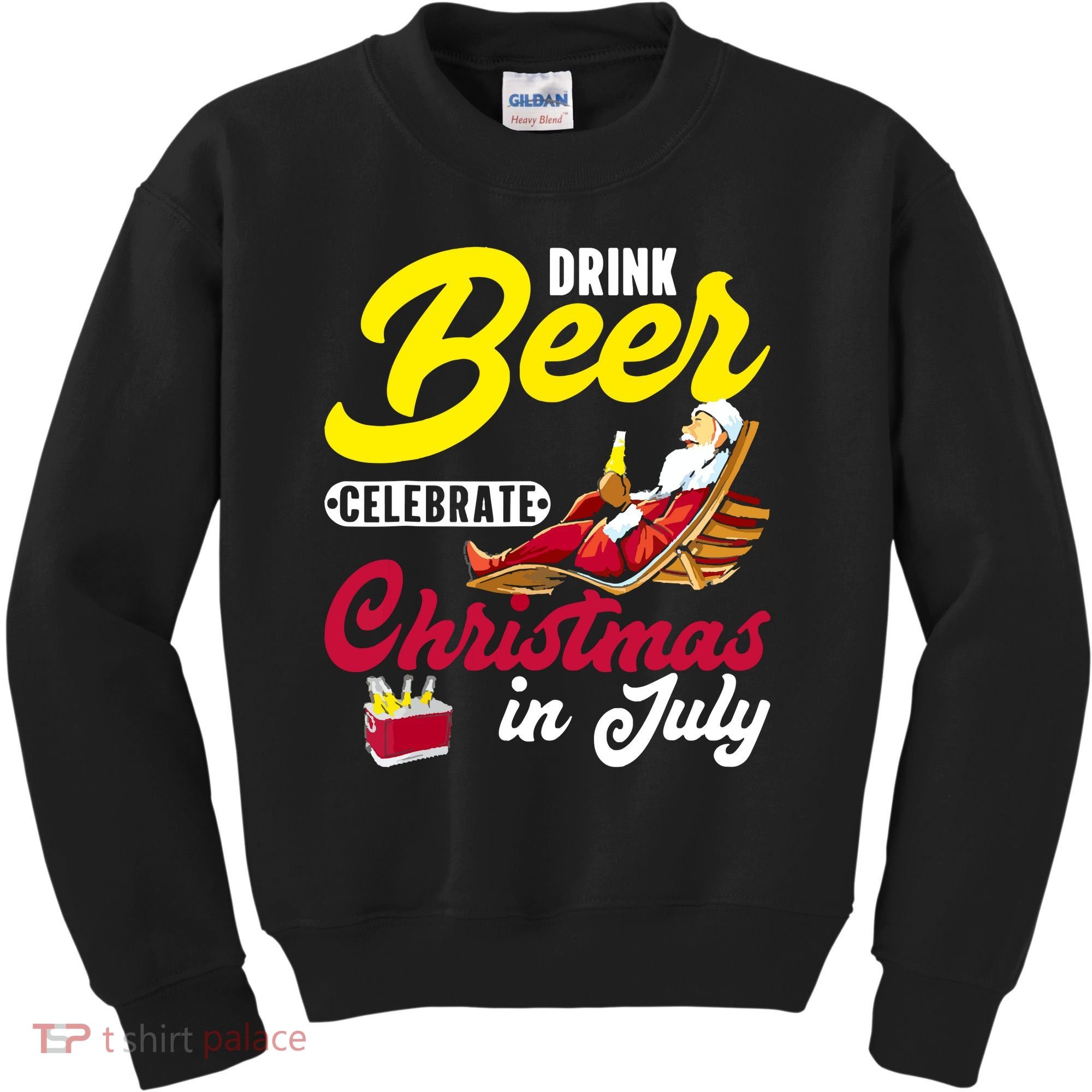 Drink Beer Celebrate Christmas In July, Summer Paradise Kids Sweatshirt