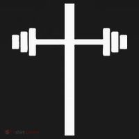 Dumbbell Barbell Cross Christian Gym Workout Lifting Sweatshirt thumb 3