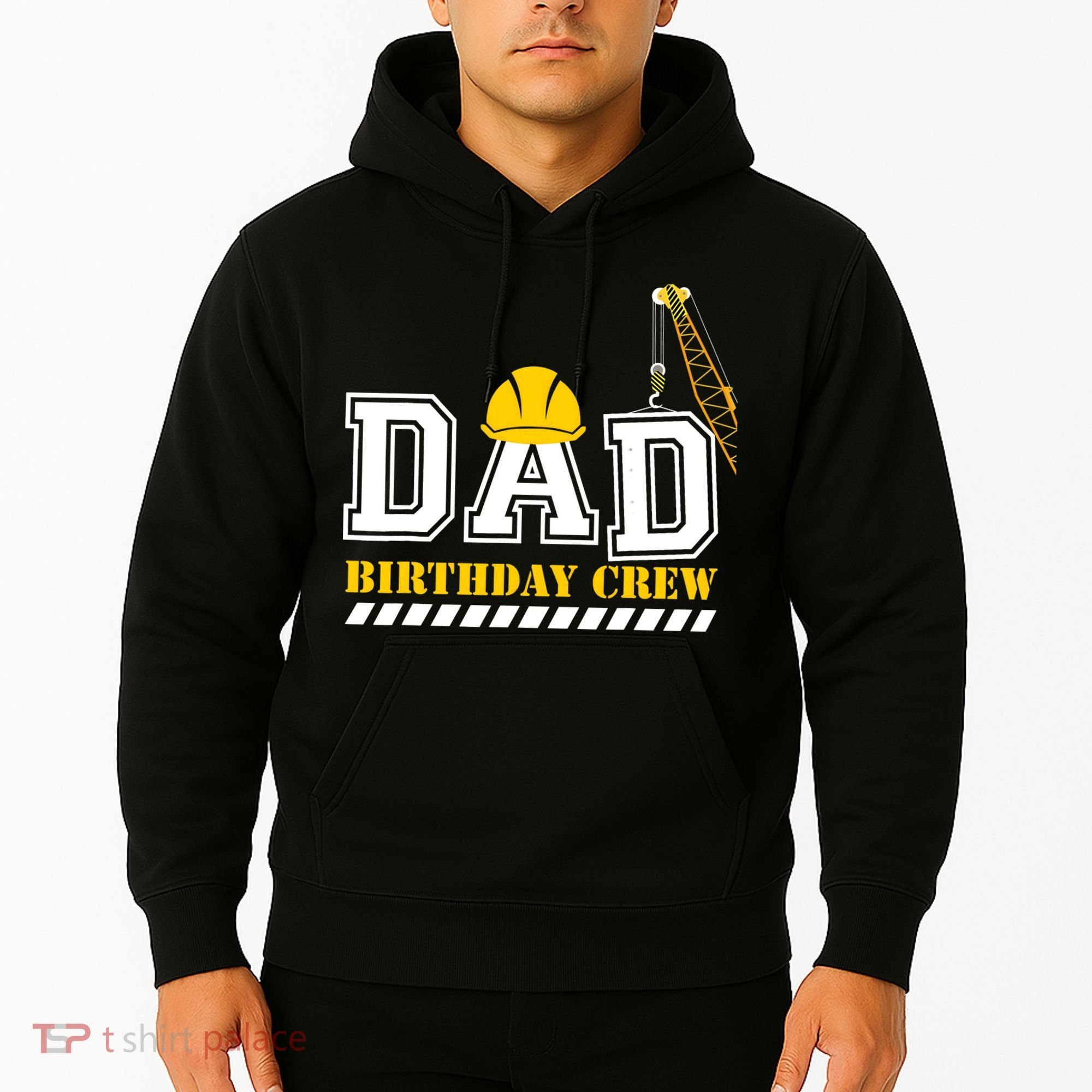 Dad Birthday Crew Construction Birthday Party Hoodie