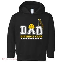 Dad Birthday Crew Construction Birthday Party Toddler Hoodie thumb 0