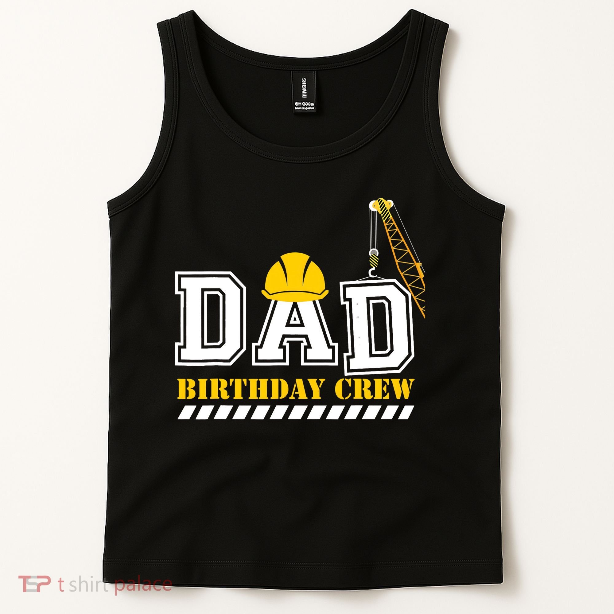 Dad Birthday Crew Construction Birthday Party Tank Top