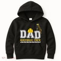 Dad Birthday Crew Construction Birthday Party Kids Hoodie thumb 0