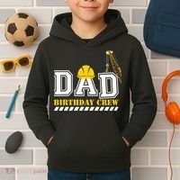 Dad Birthday Crew Construction Birthday Party Kids Hoodie thumb 2