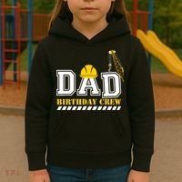 Dad Birthday Crew Construction Birthday Party Kids Hoodie thumb 3