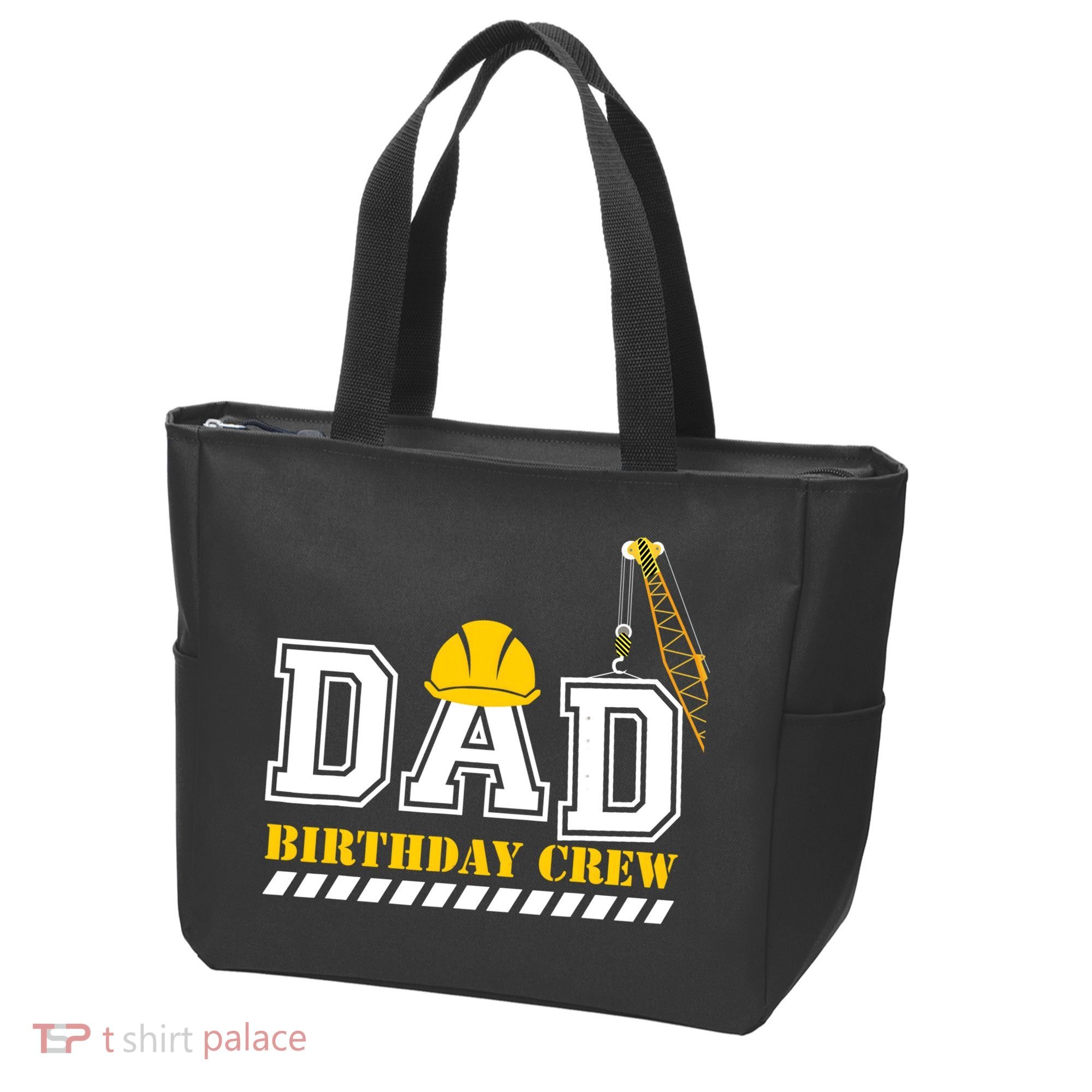 Dad Birthday Crew Construction Birthday Party Tote Bag