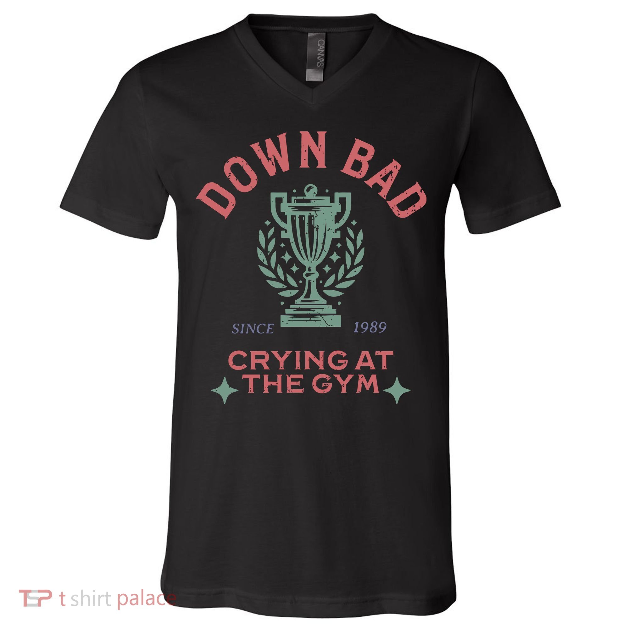 Down Bad Crying At The Gym Ttpd V-Neck T-Shirt