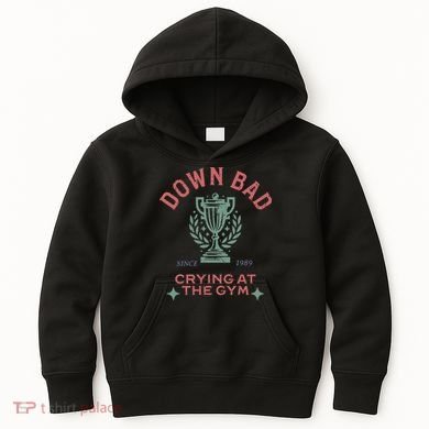 Down Bad Crying At The Gym Ttpd Kids Hoodie