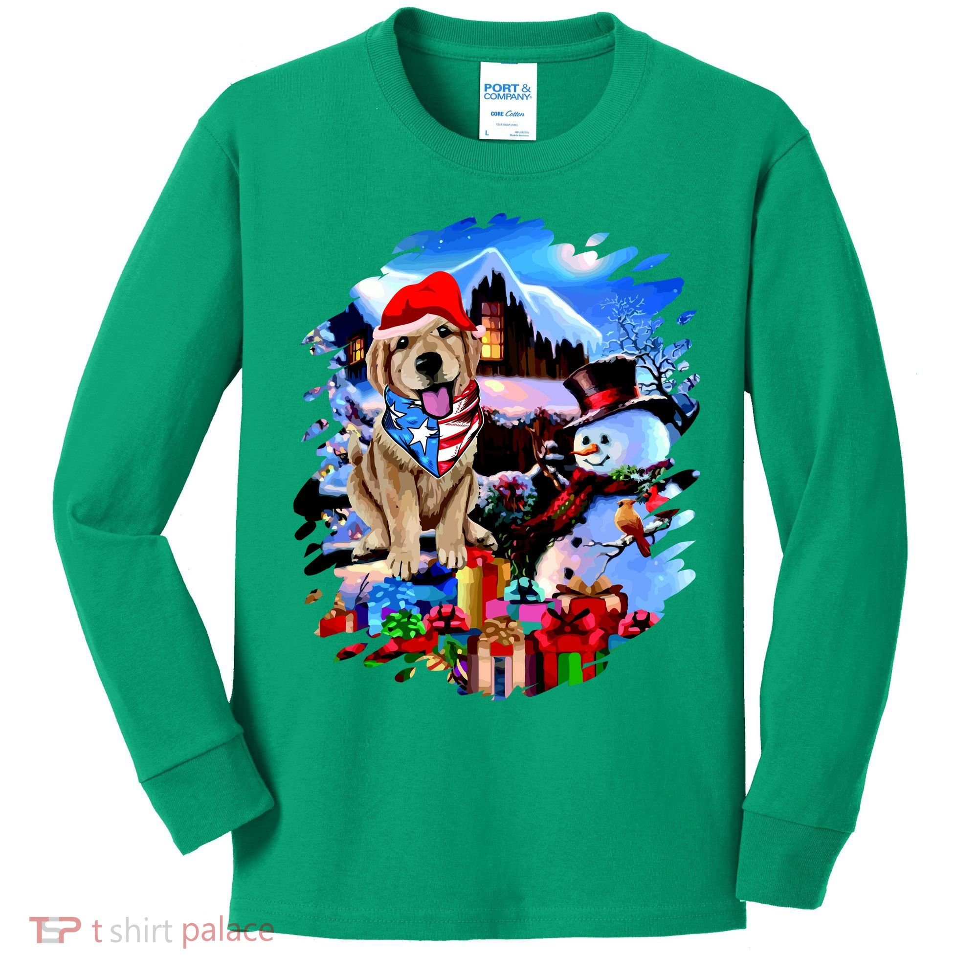 Dog's Best Christmas Kids Long Sleeve Shirt