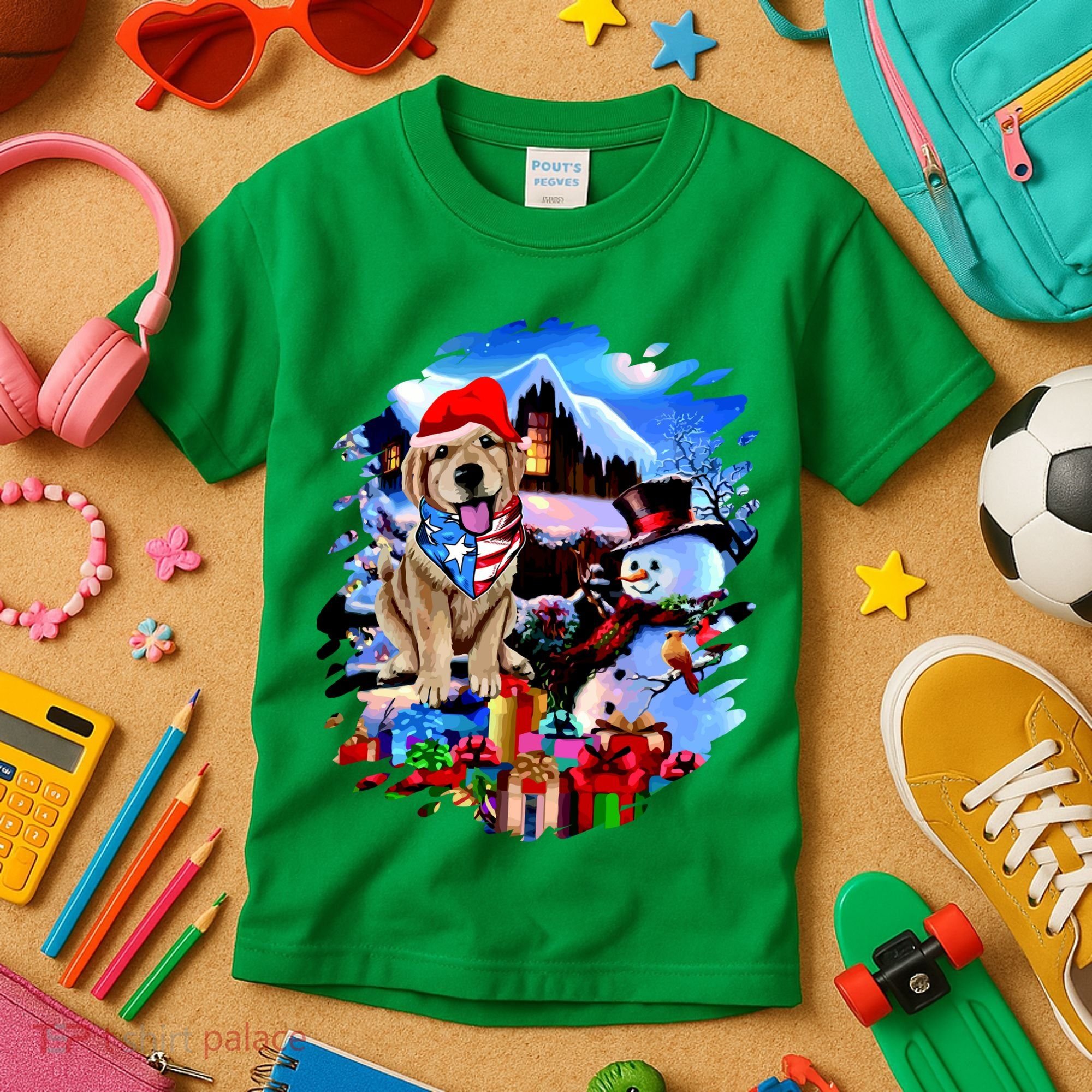 Dog's Best Christmas Kids T-Shirt