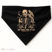 Dry Bones Come To Life Christian Skeleton USA-Made Doggie Bandana thumb 0