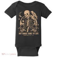 Dry Bones Come To Life Christian Skeleton Baby Bodysuit thumb 0