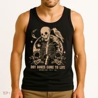 Dry Bones Come To Life Christian Skeleton Tank Top thumb 3