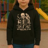 Dry Bones Come To Life Christian Skeleton Kids Hoodie thumb 3