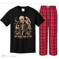 Dry Bones Come To Life Christian Skeleton Kids Plaid Pajama Set thumb 0