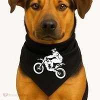 Dirt Bike Cool Gift Motocross Enduro Cool Gift USA-Made Doggie Bandana thumb 1