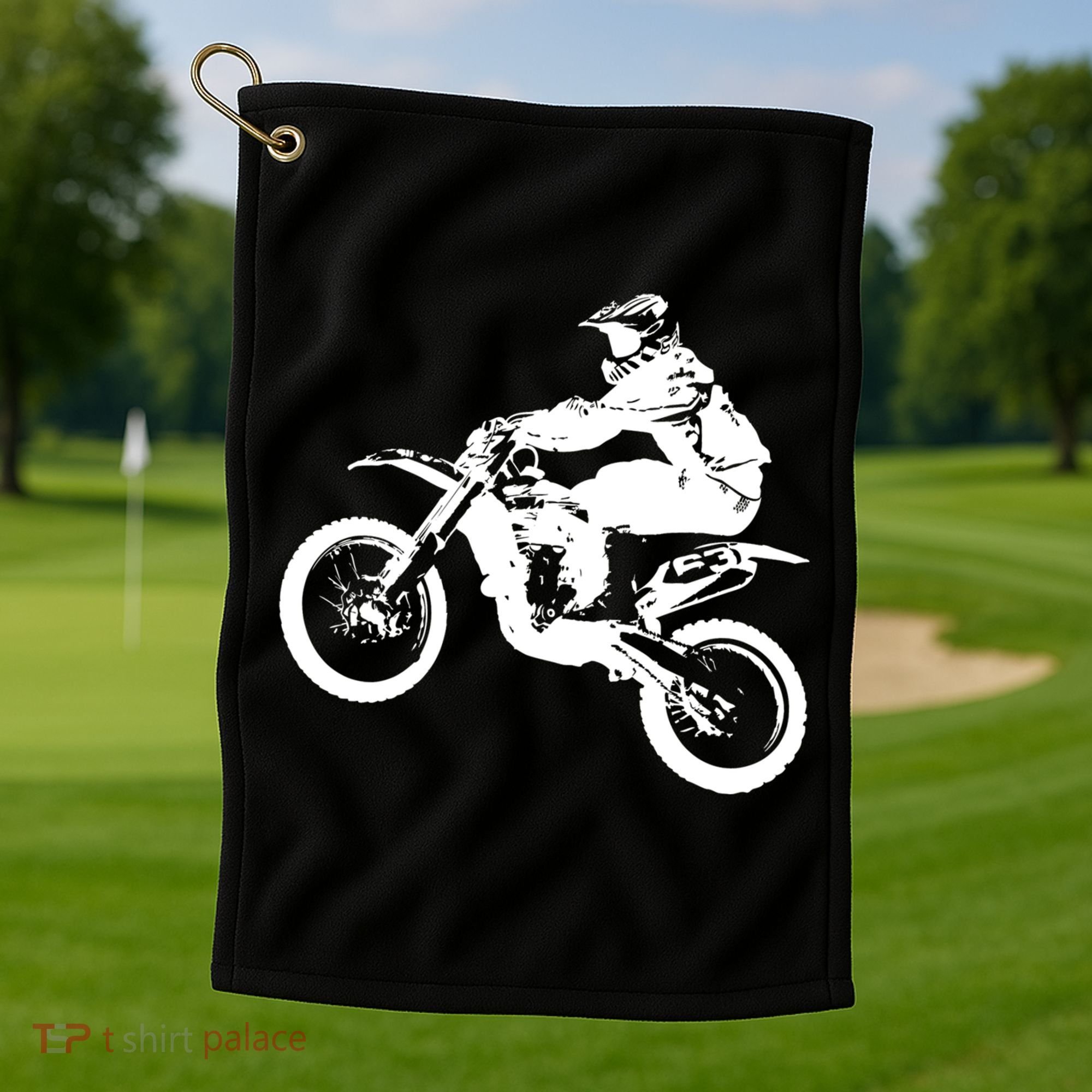 Dirt Bike Cool Gift Motocross Enduro Cool Gift Golf Towel
